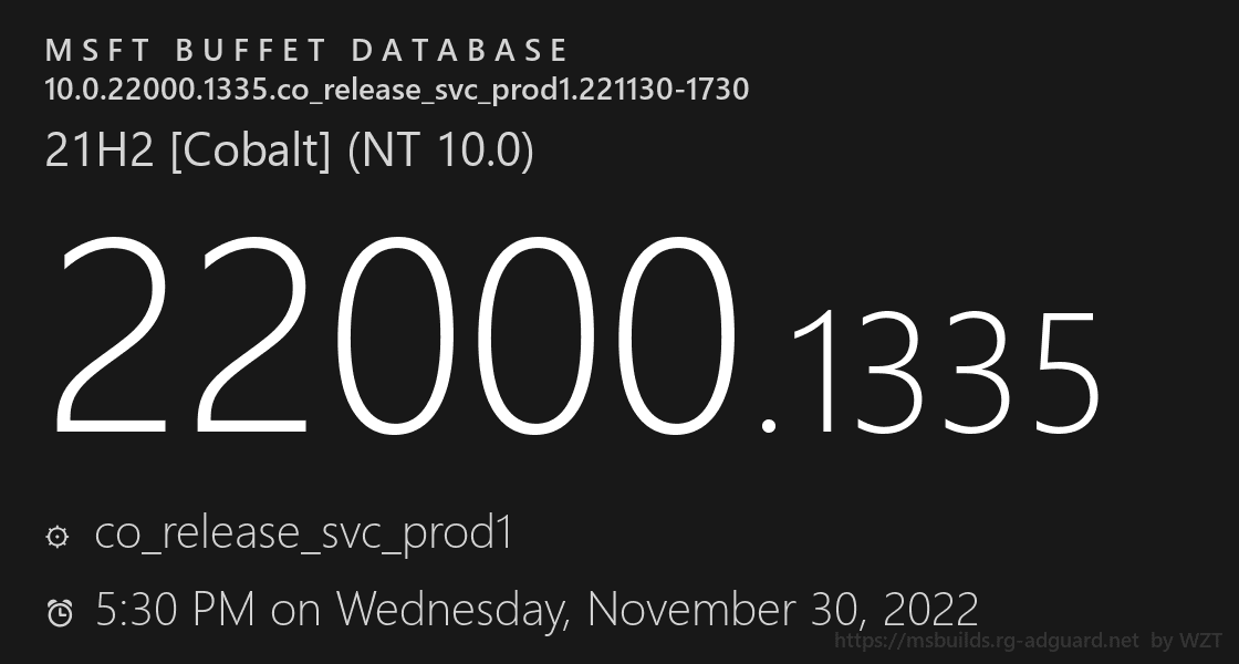 微软宣布Win11 21H2 KB5021234(22000.1335)12月累积补丁推送了！